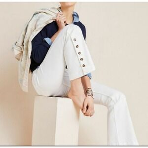 Pilcro Womens High Rise Bootcut Jean Size 29 White Classic Western Office Hippie